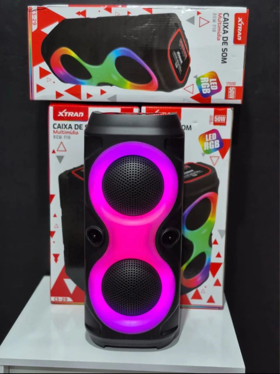 Caixa de som iluminação e bluetooth entregamos 