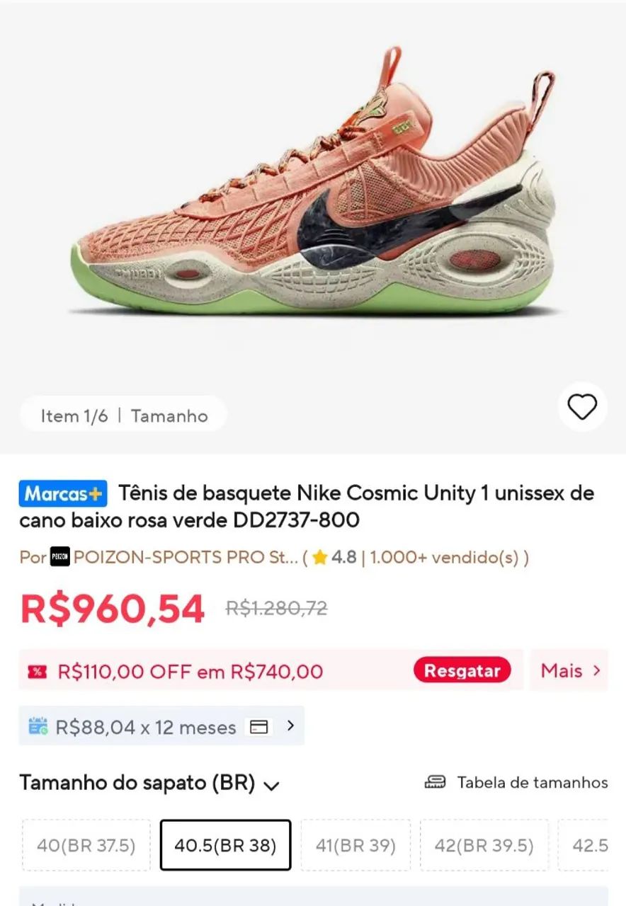 Tênis Nike Cosmic 41  - Foto 5
