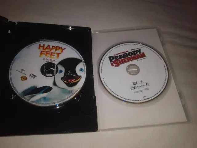 2 Dvds Happy Feet e Peabody e Sherman Excelentes  - Foto 2