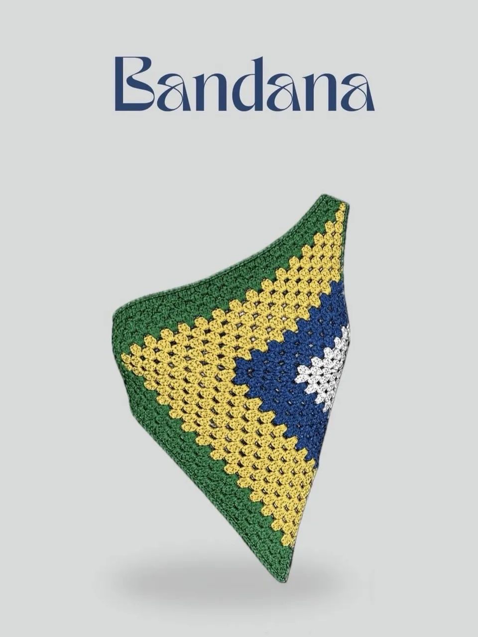 Bandana cropped de crochê Brasil  - Foto 5