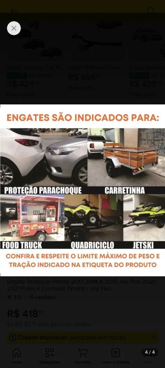 ENGATE REBOQUE PRISMA  - Foto 4