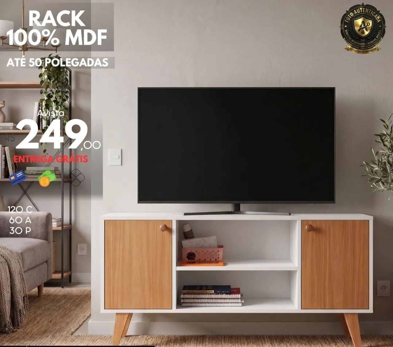 Rack a Pronta entrega ? mdf - Foto 2