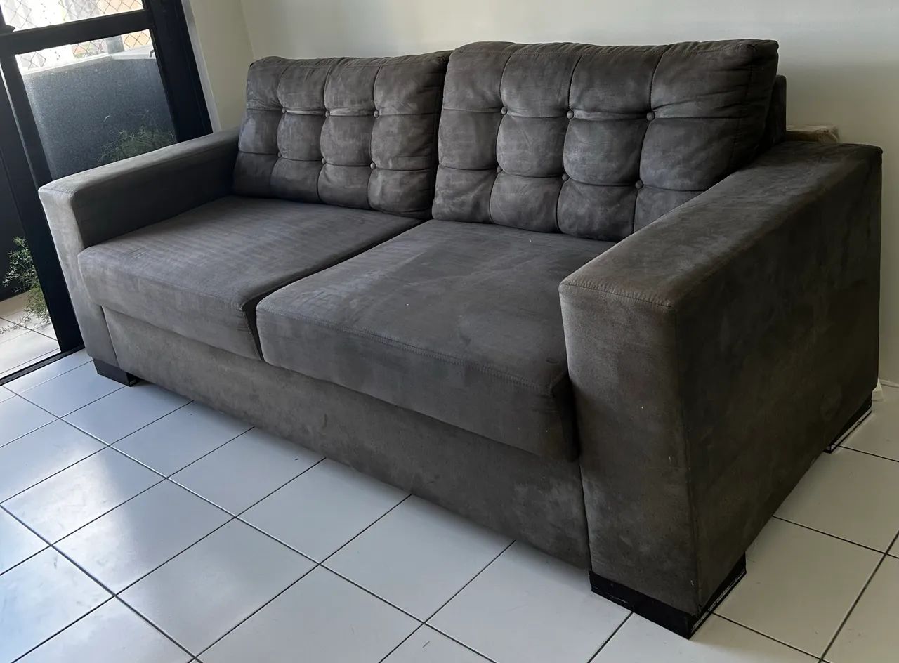 Sofá retrátil 3 lugares 