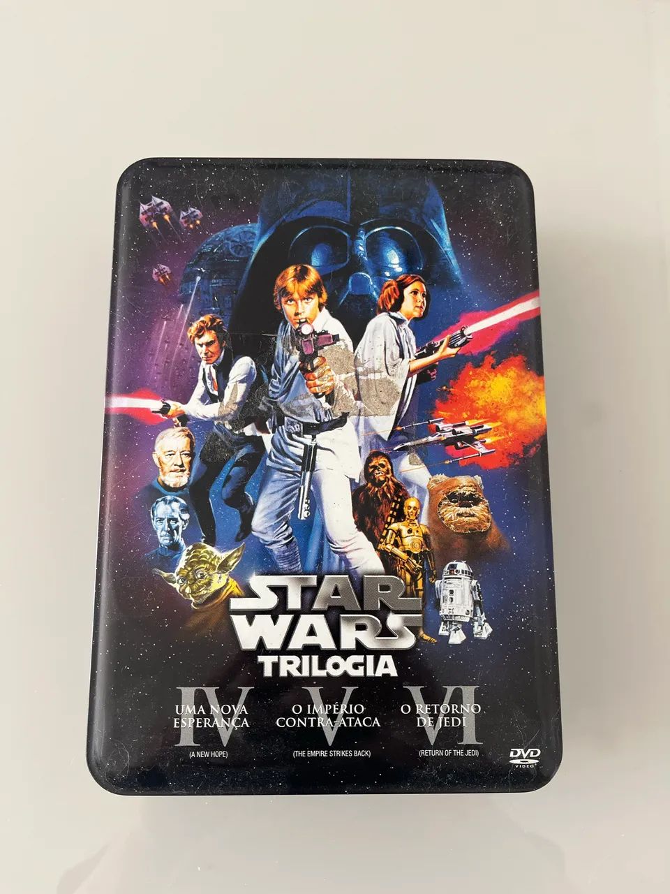 Box DVDs Trilogia Star Wars - Lata Metal