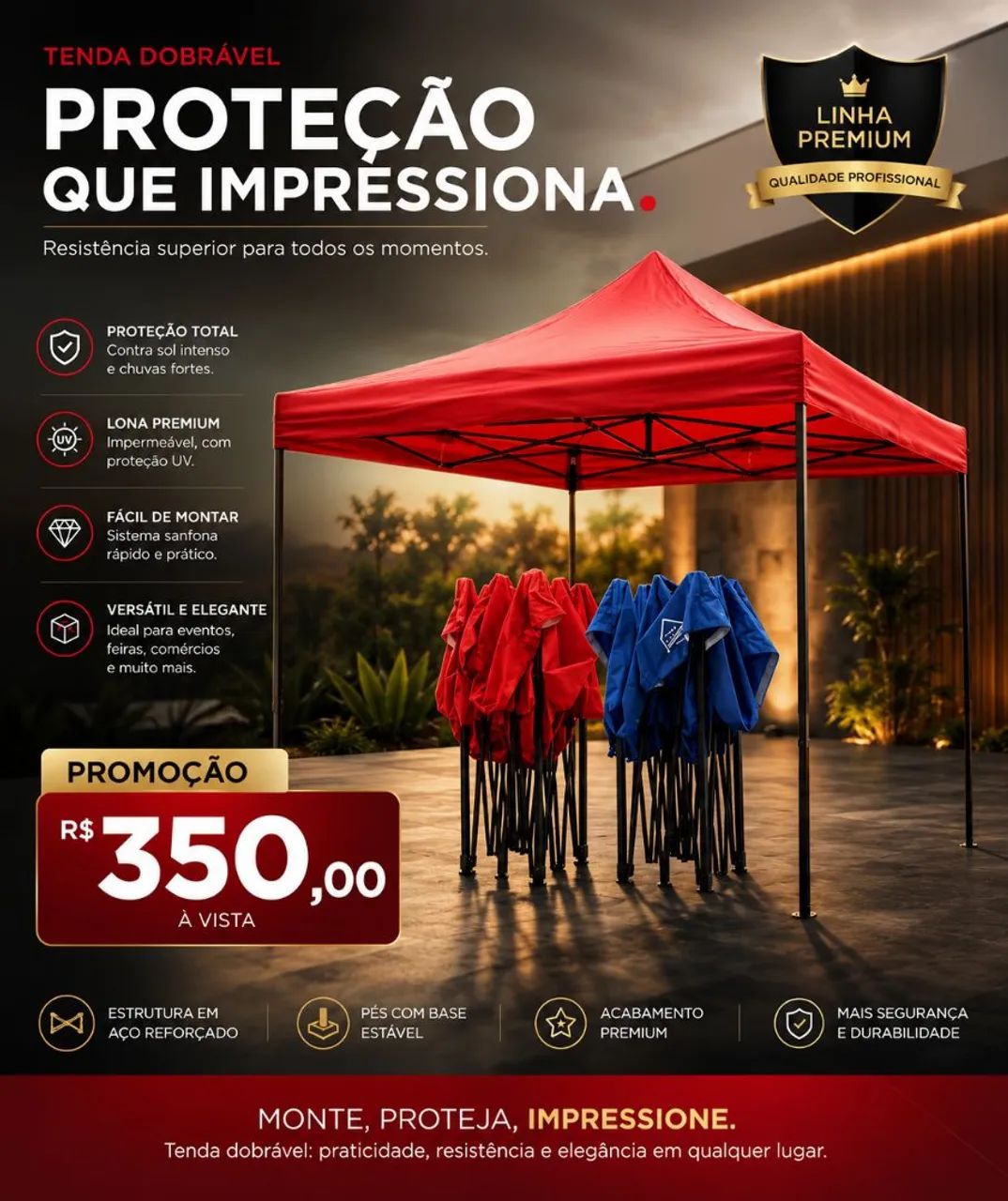 Tenda sanfonada 3*3
