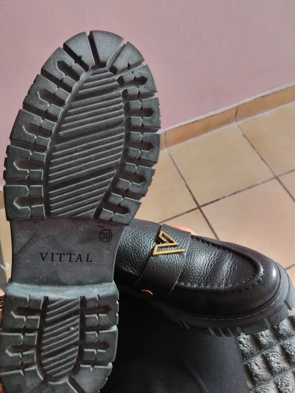 Mocassin de couro Vittal - Foto 4