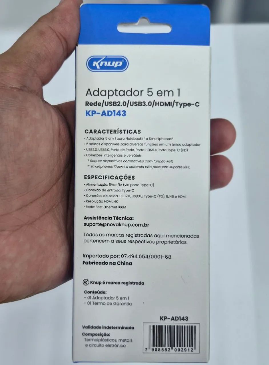 ADAPTADOR 5 EM 1 MHL TYPE-C REF.: KP-AD143 - Foto 4