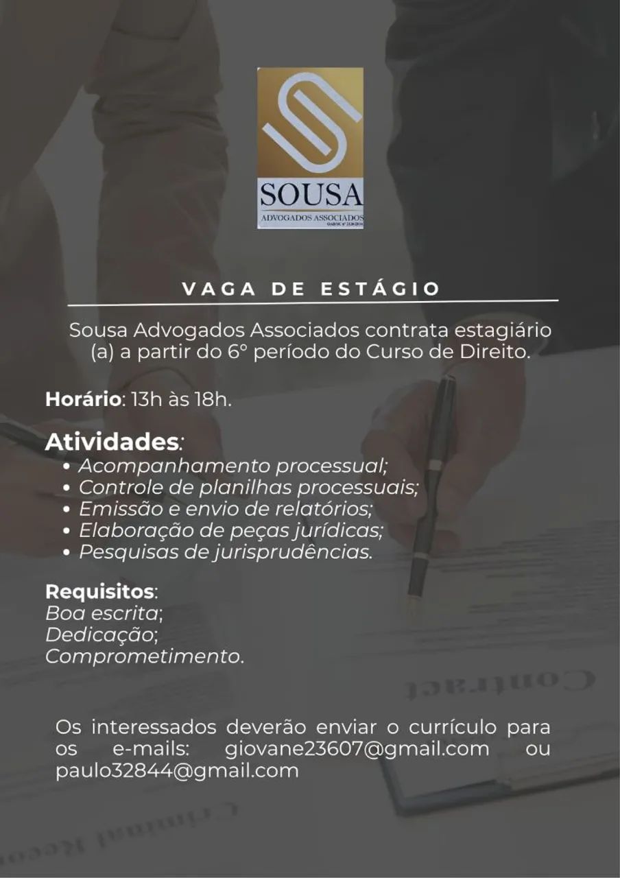 Vaga de estágio 
