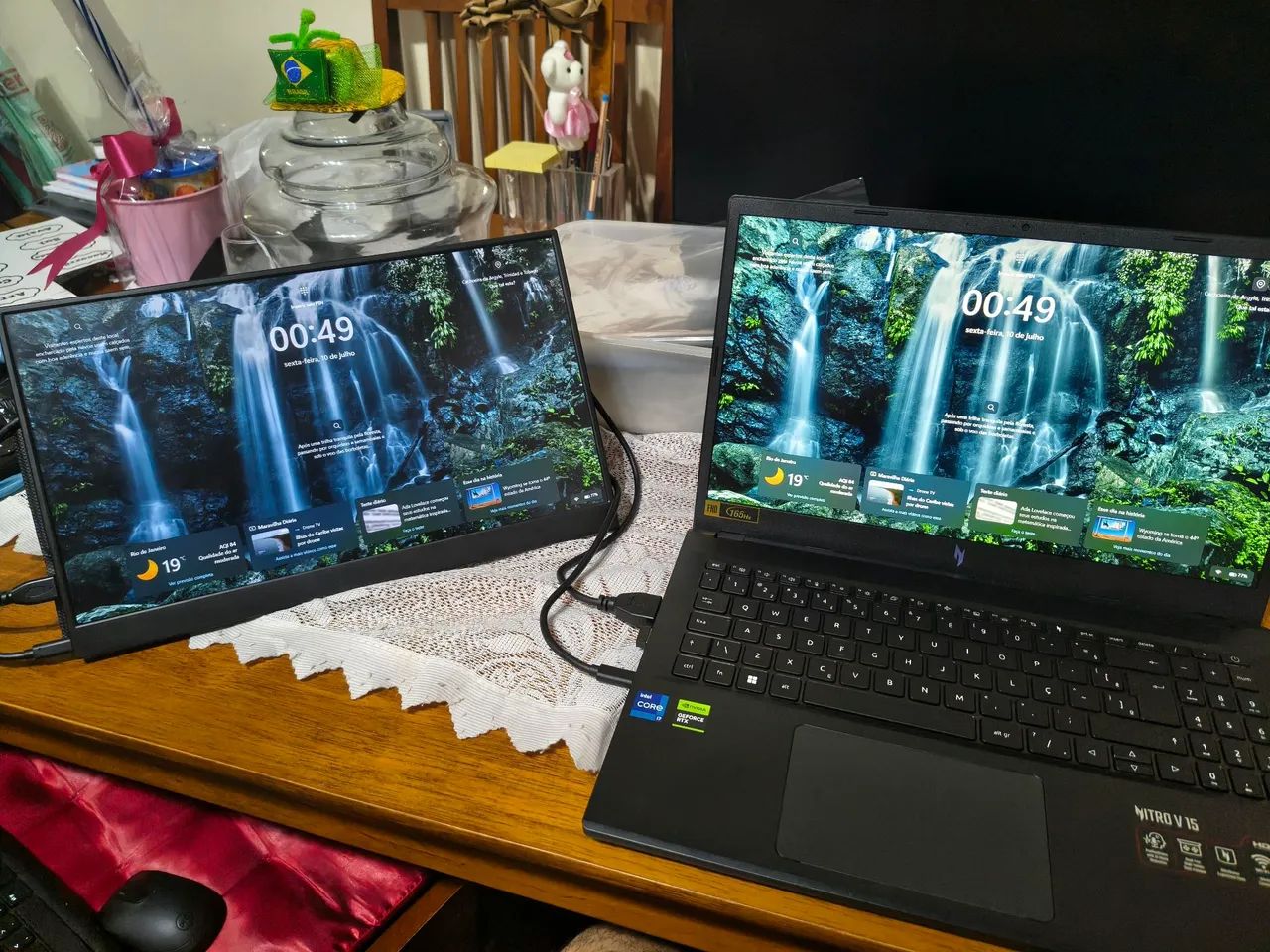 Monitor Portátil 15.6 polegadas - Novo - Excelente para segunda tela para Notebook - Foto 2