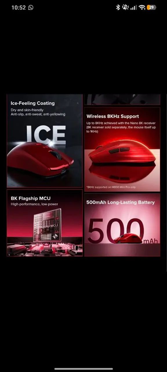 Mouse gamer Delux m800 mini RED - Foto 3