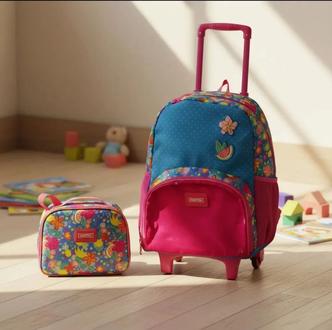 Kit Mochila de rodinhas Sistini 
