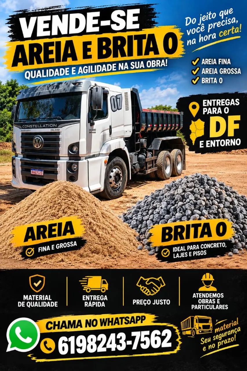 Areia e brita 