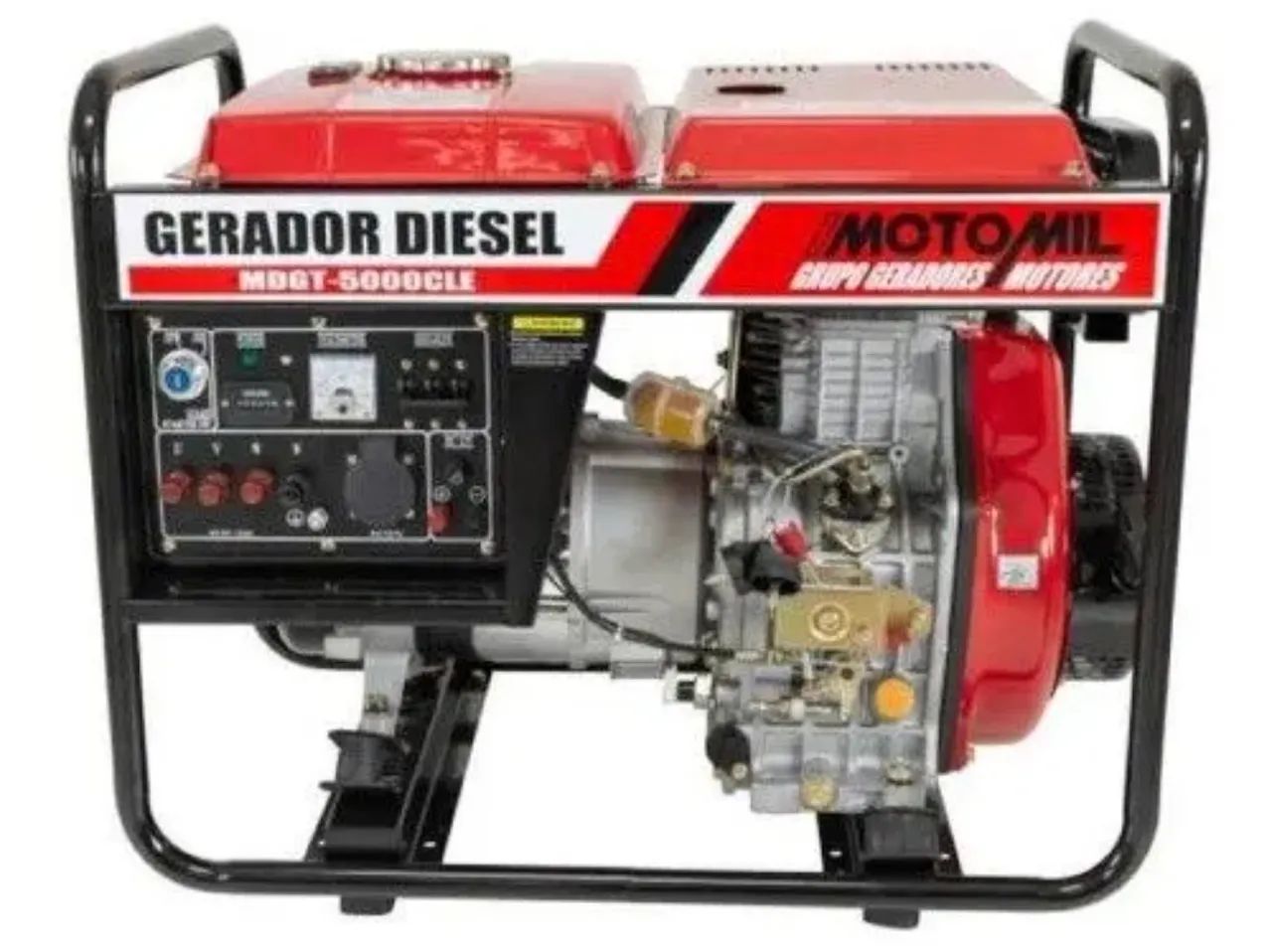 Gerador a Disele Partida Elétrica MDG-5000CLE - 5KVA MON. 110/220V 60HZ MOTOMIL - Foto 2
