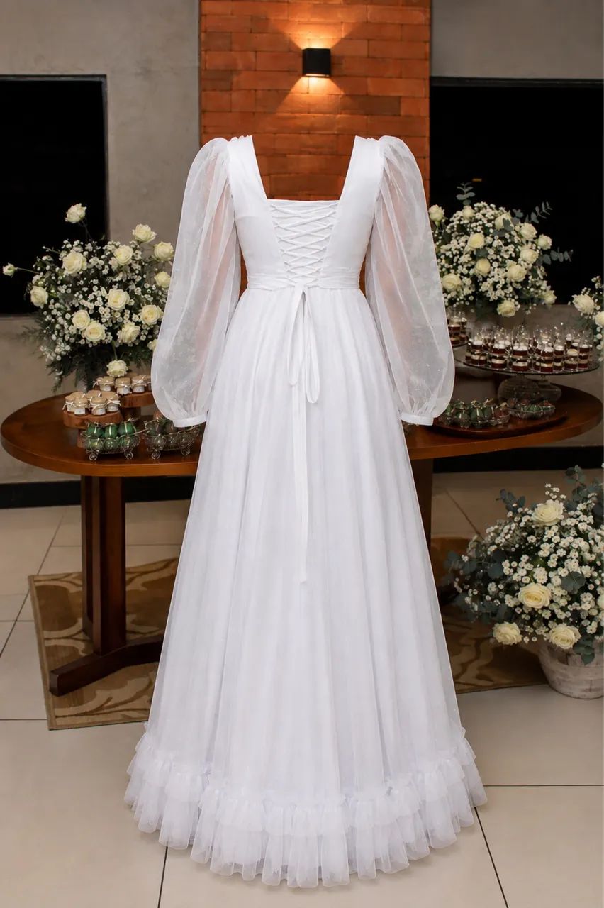 VESTIDO NOIVA MINIMALISTA  - Foto 2