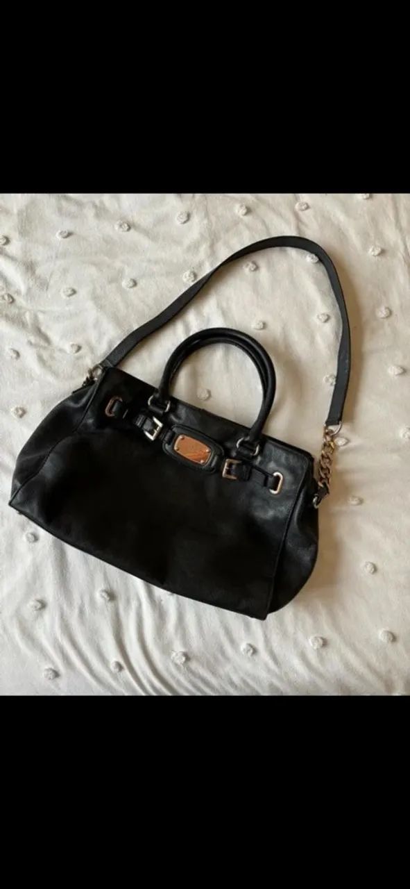 BOLSA ORIGINAL MK PRETA COURO