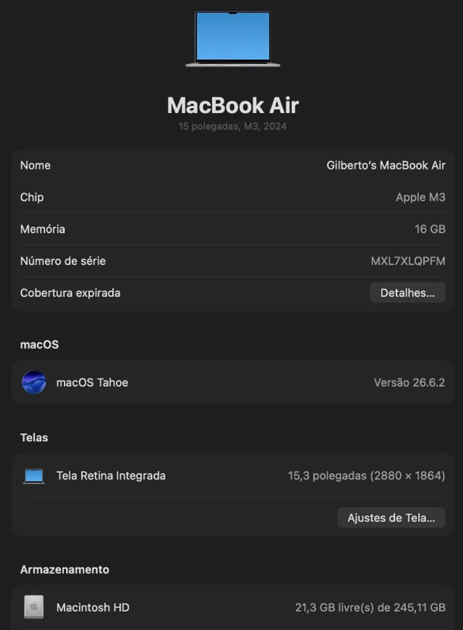 MacBook Air M3 15 polegadas - Foto 3