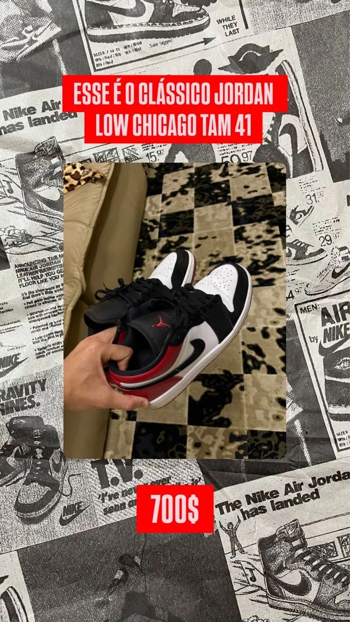 TÊNIS JORDAN LOW CHICAGO