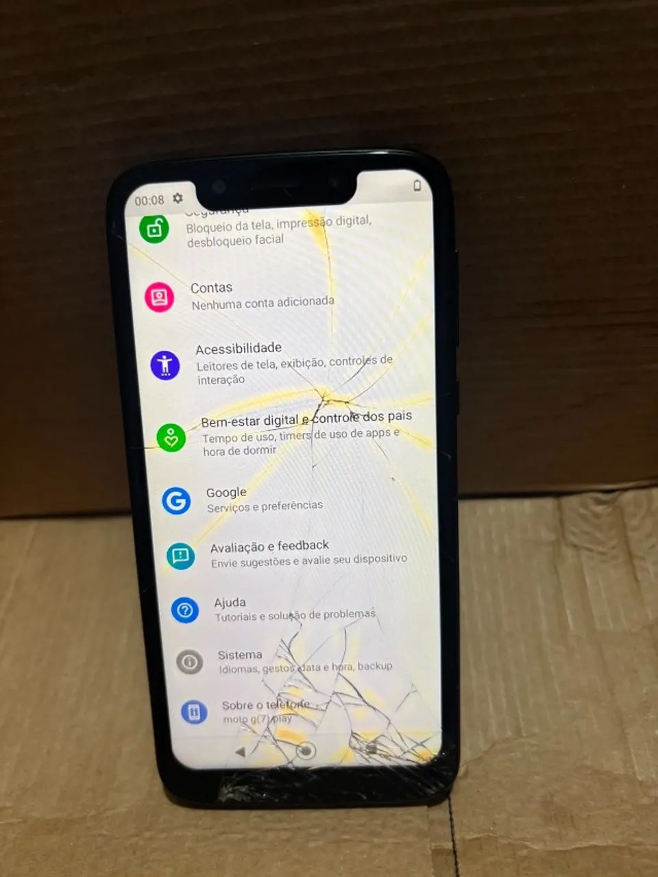 Motorola Moto G7 Play - Tela Trincada