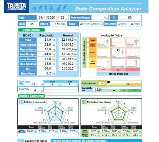 BIOIMPEDÂNCIA TANITA BC601FS + SOFTWARE  - Foto 5