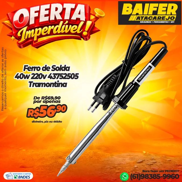 Ferro de Solda 40w 220v 43752505 Tramontina