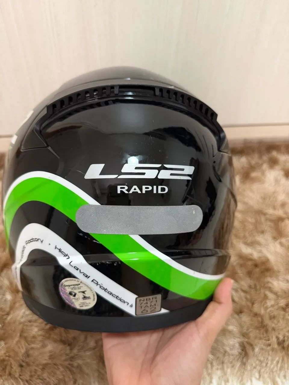 Capacete LS2 Rapid masculino pouquíssimo usado - Foto 2