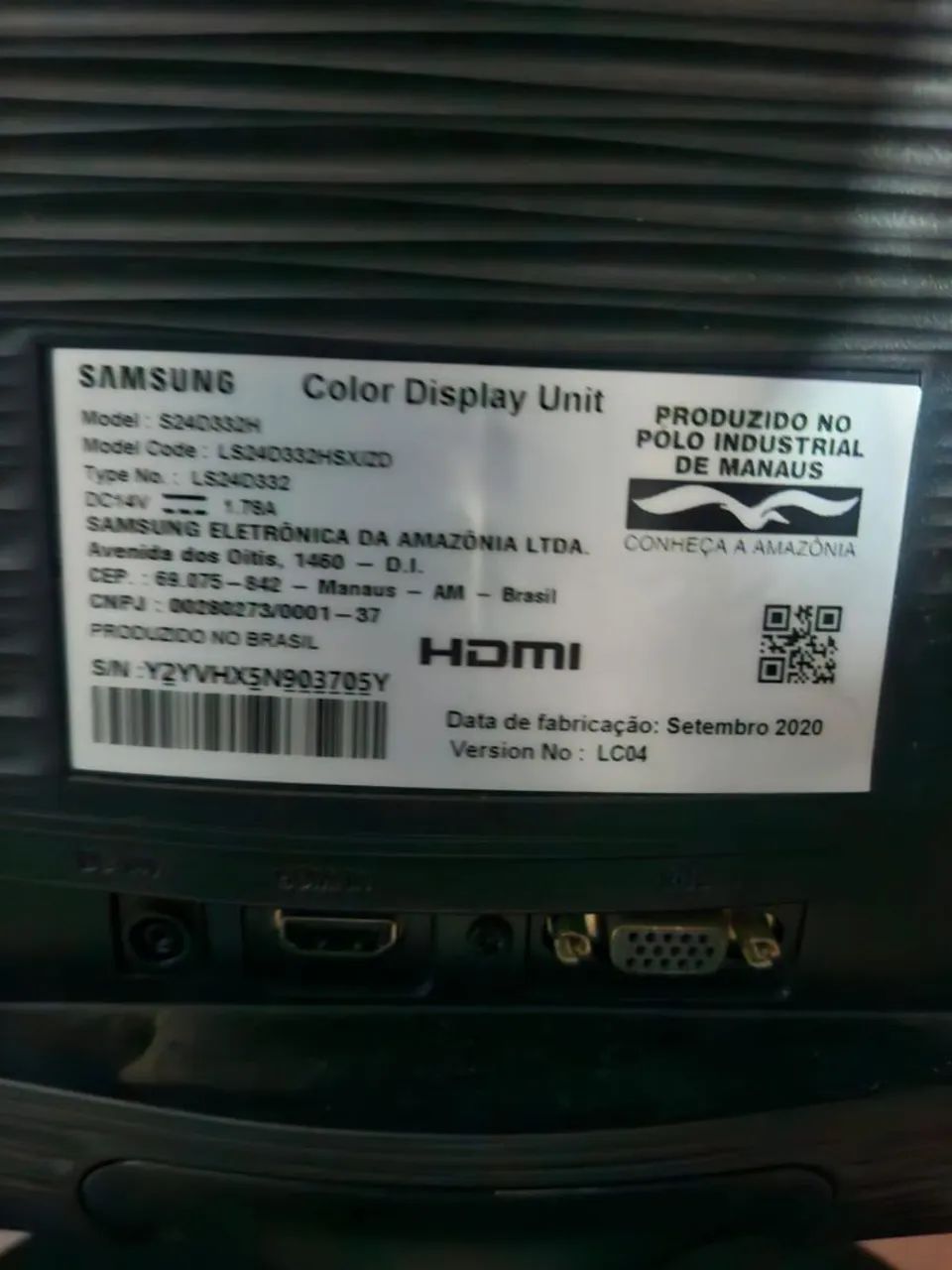 Monitor LED Samsung 24 polegadas S24D332H - Foto 4