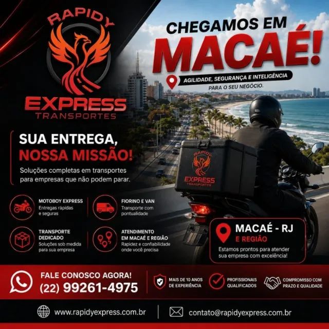 RAPIDY EXPRESS | ENTREGAS E TRANSPORTES PARA EMPRESAS EM MACAÉ - Foto 4