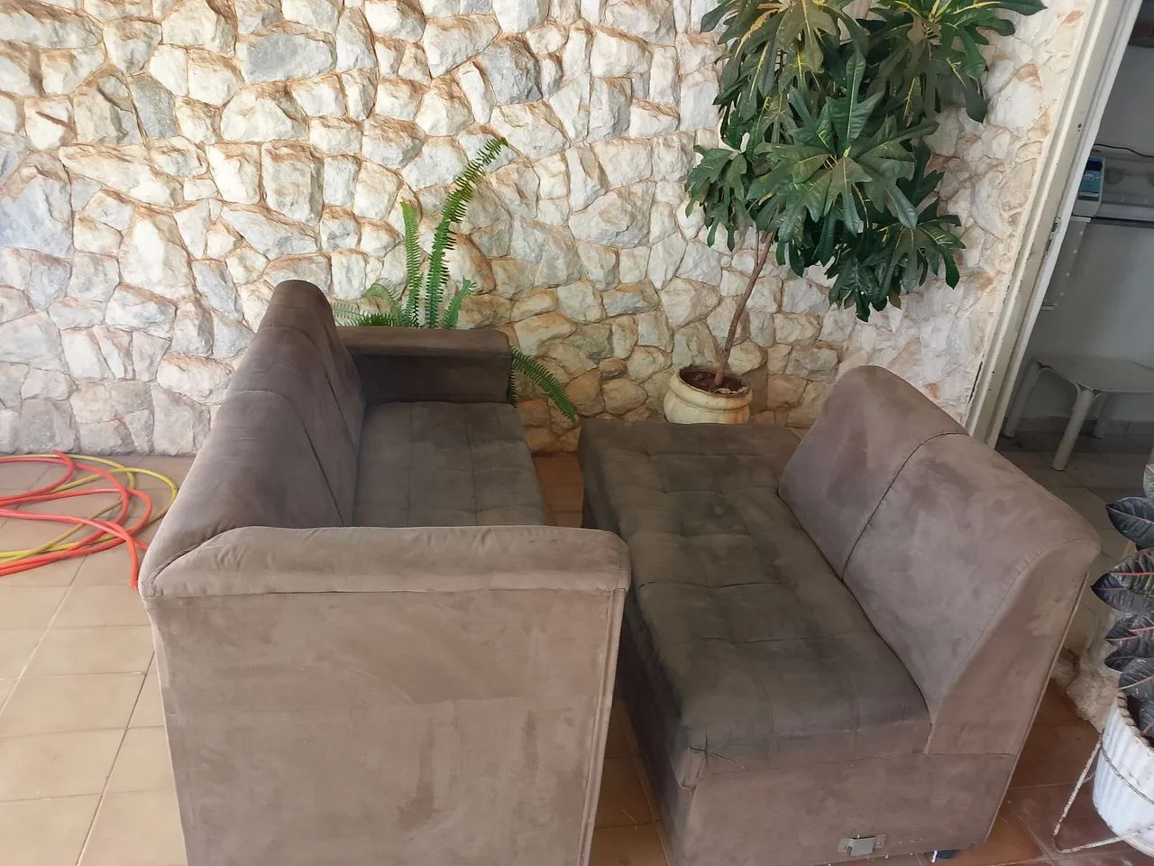 vendo sofa usado 5 lugares whatsapp * - Foto 2