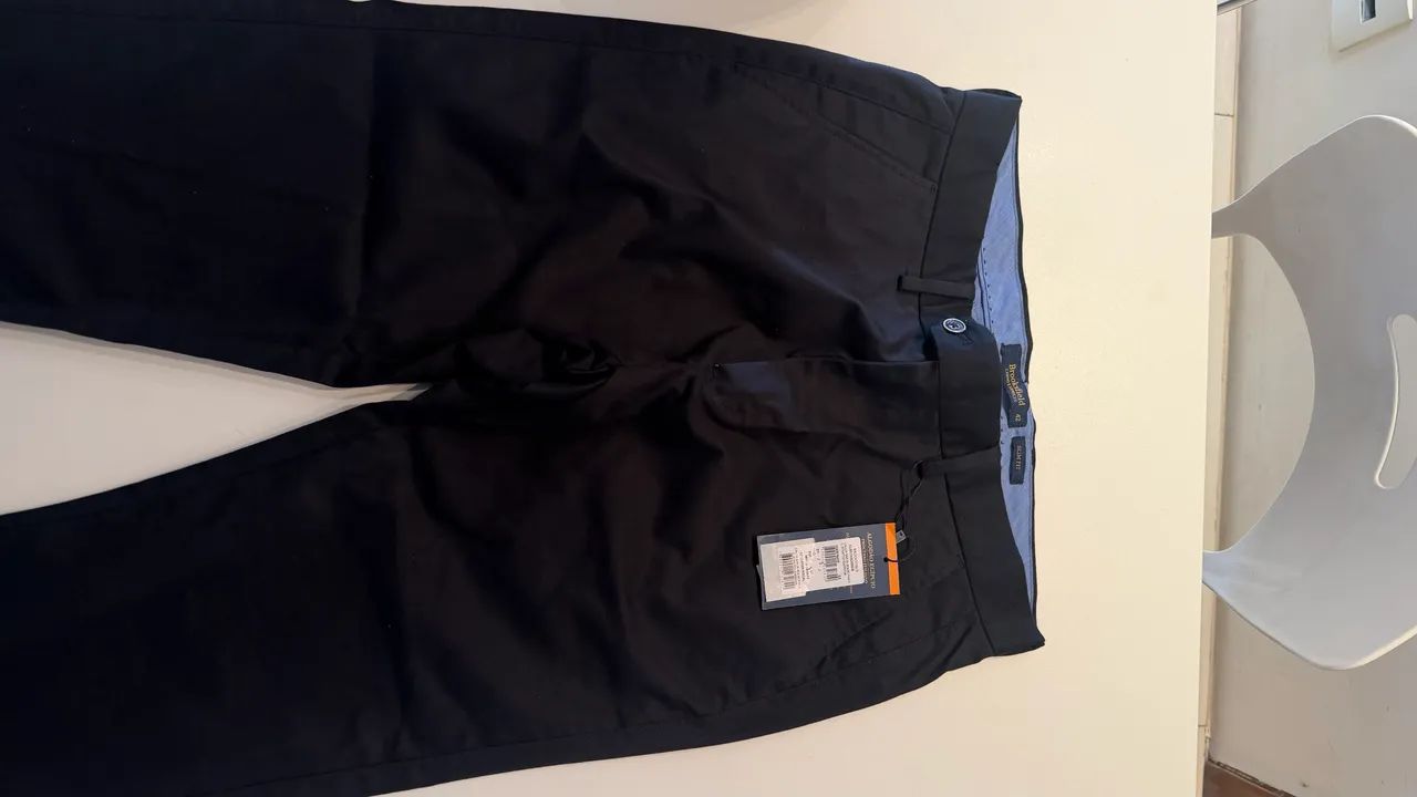 Calça Brooksfield Sarja Marinho 42 Nova com Etiqueta - Foto 5