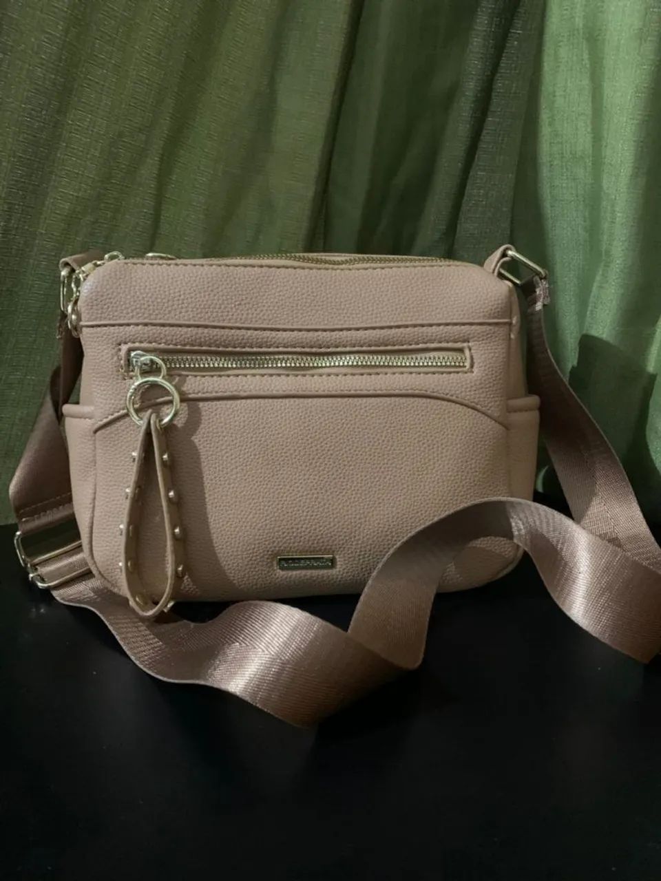 Bolsa feminina transversal - NOVA- na cor bege - Foto 3