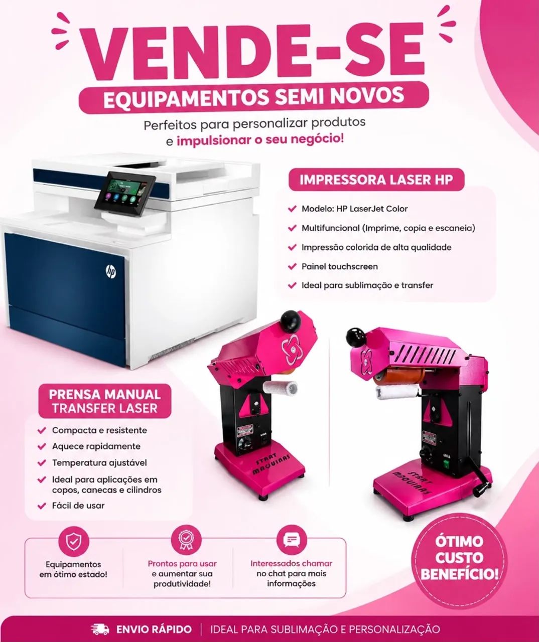 Vendo impressora e transfer laser
