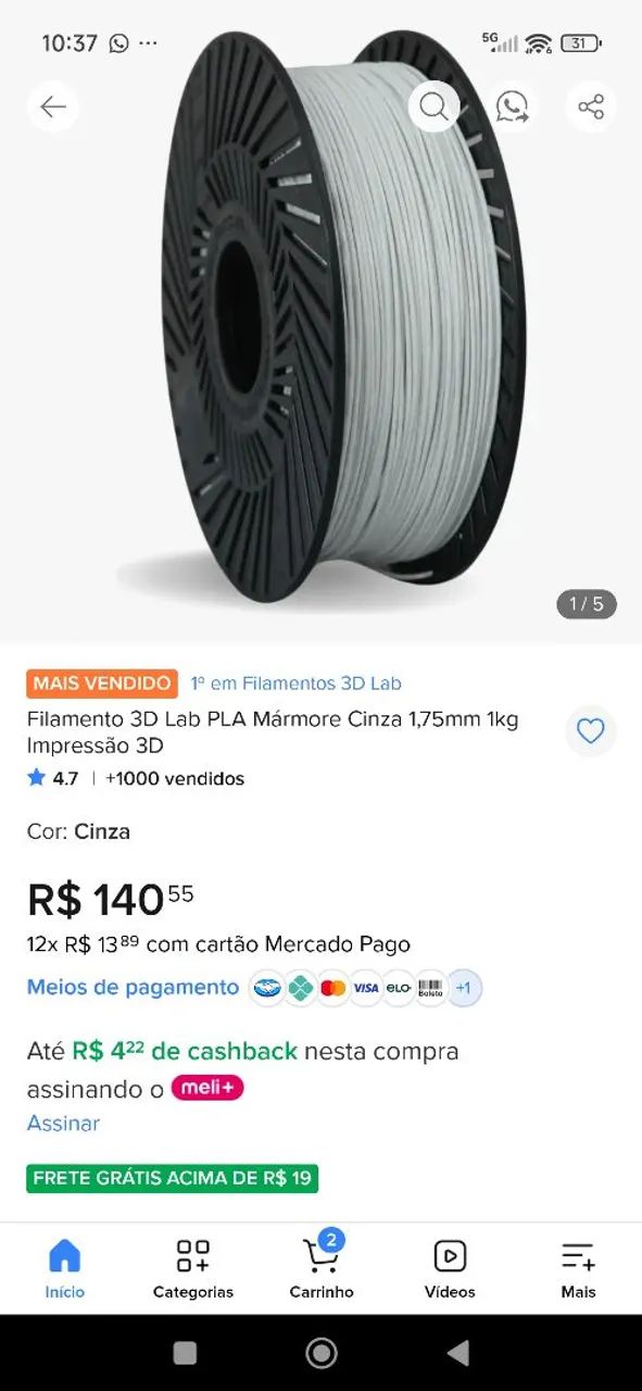 filamentos para impressora K9 - Foto 2