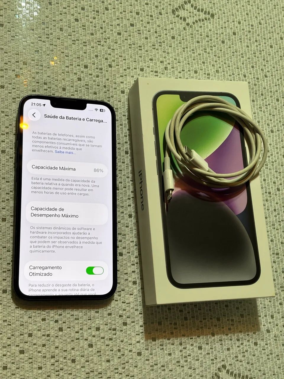 iPhone 14 256GB - Caixa e nota fiscal - Foto 2