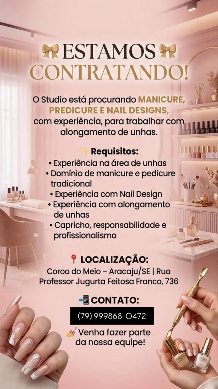 Vaga de Manicure e Nails