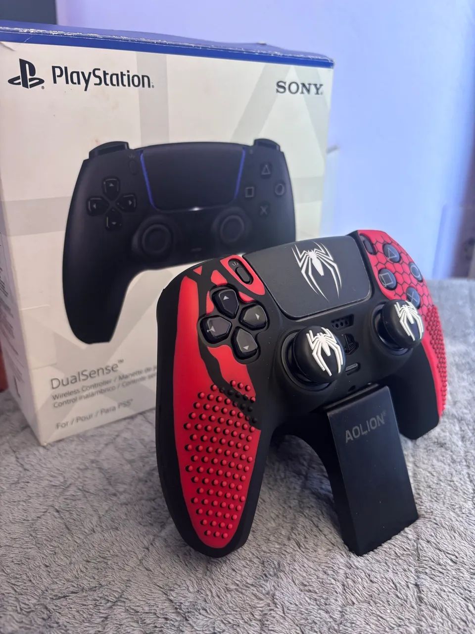 Controle PS5 com Skin do homem aranha - Na caixa! Com drift!