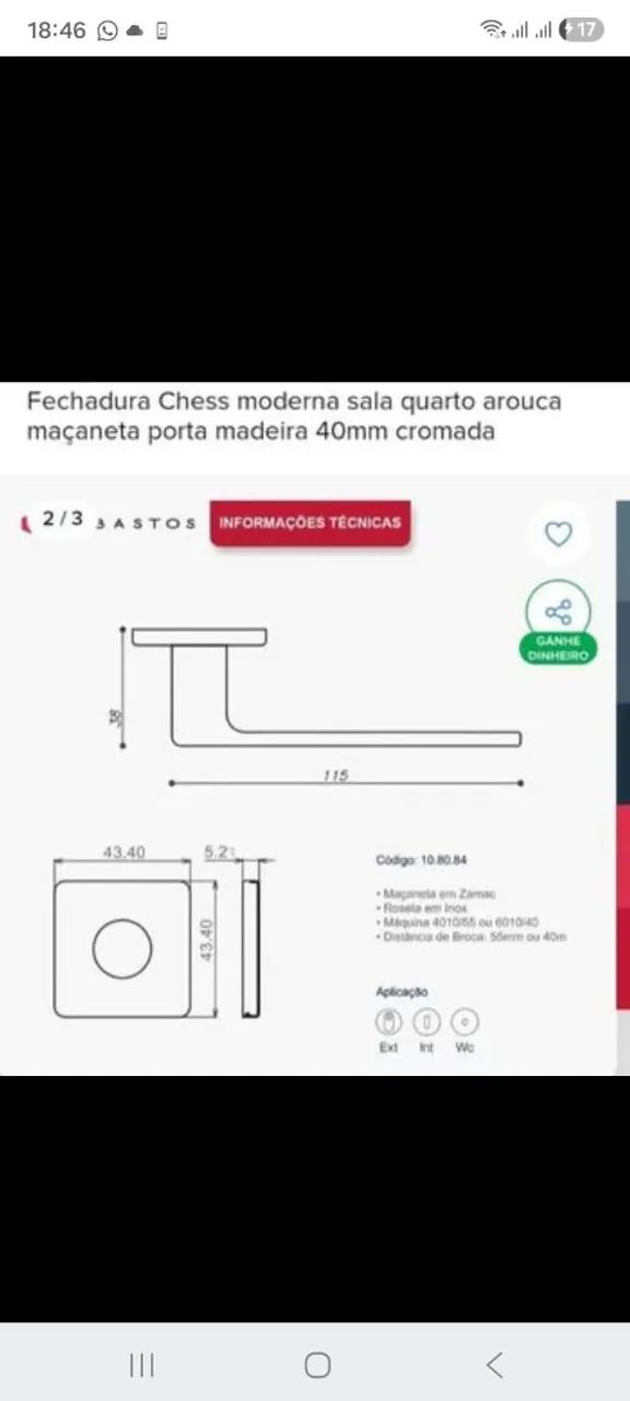 Fechadura externa arouca - Foto 3