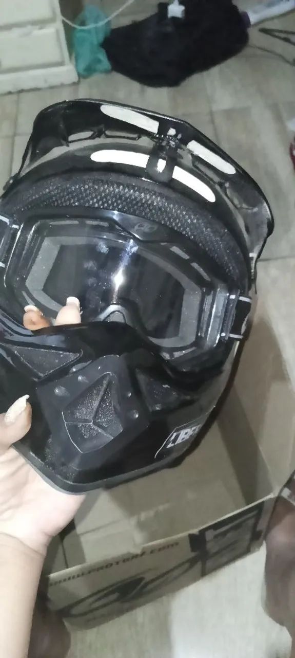 Capacete+óculos protork