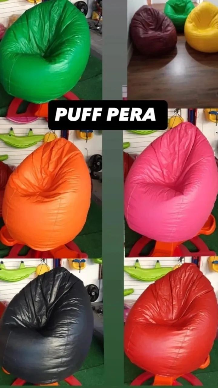 Puff/pufe modelo pera, várias cores a pronta entrega - Foto 3