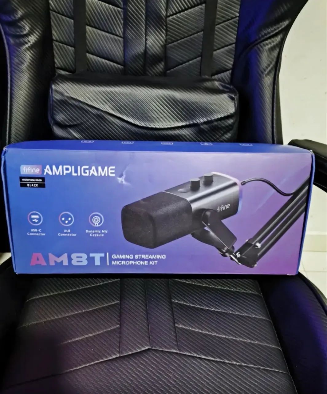 FIFINE-Kit de Microfone XLR Dinâmico Gaming USB Mic Set, RGB, para PC, PS5 - Foto 4