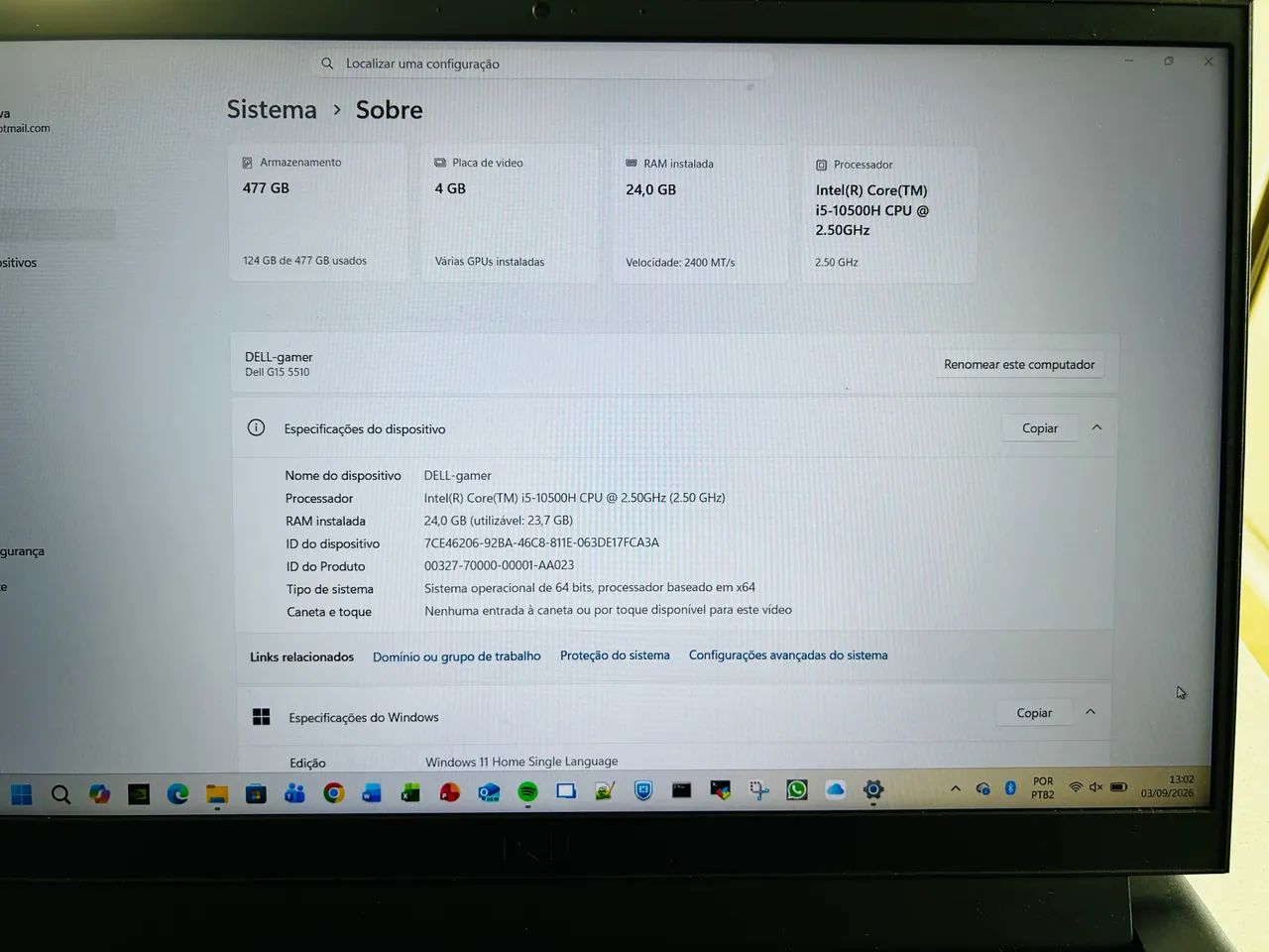 NOTEBOOK DELL GAMER 5510 - Foto 4