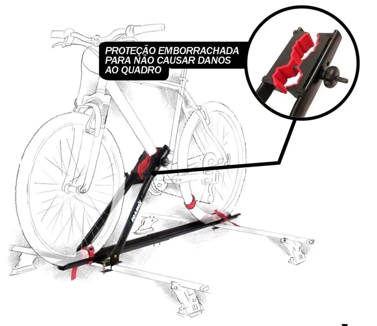 SUPORTE TETO BIKE - Foto 2