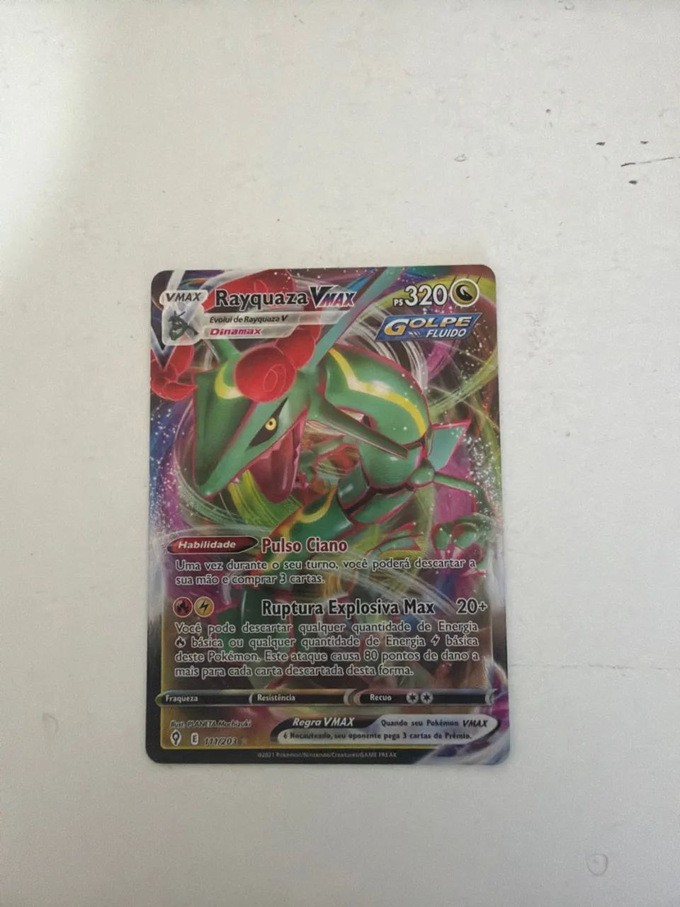 Carta pokemon Rayquaza Vmax