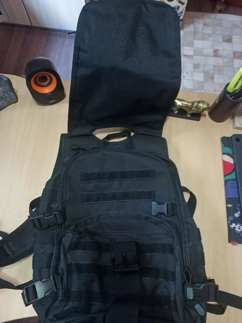 Mochila Tática com patch da Força Aérea RJ lona de nylon militar 900D - Foto 2