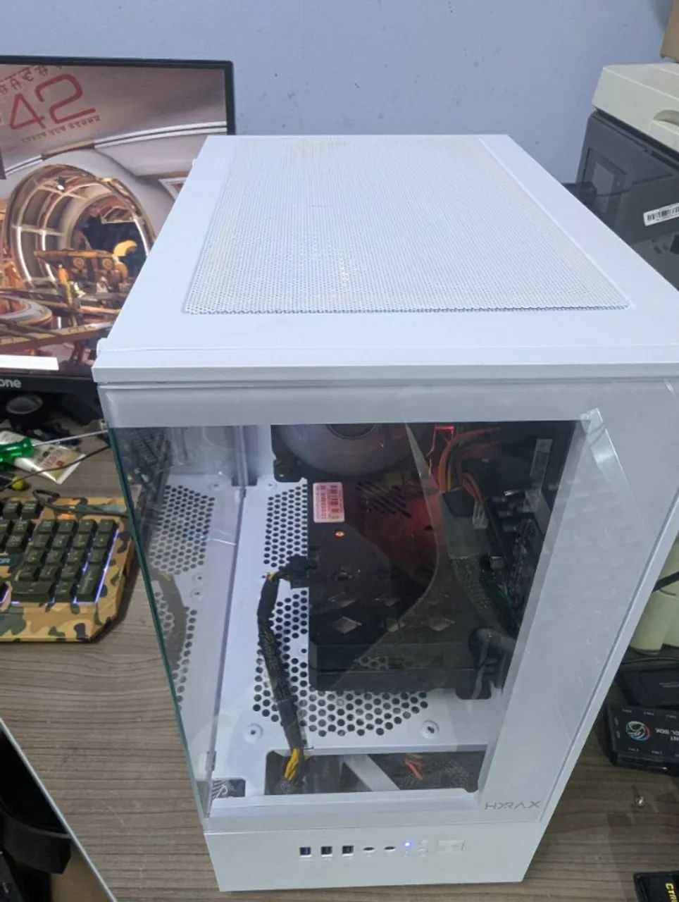 (vídeo) PC gamer ryzen 5500x3d 16gb ram ssd 512gb nvme nvidia geforce rtx 2070 branco - Foto 2