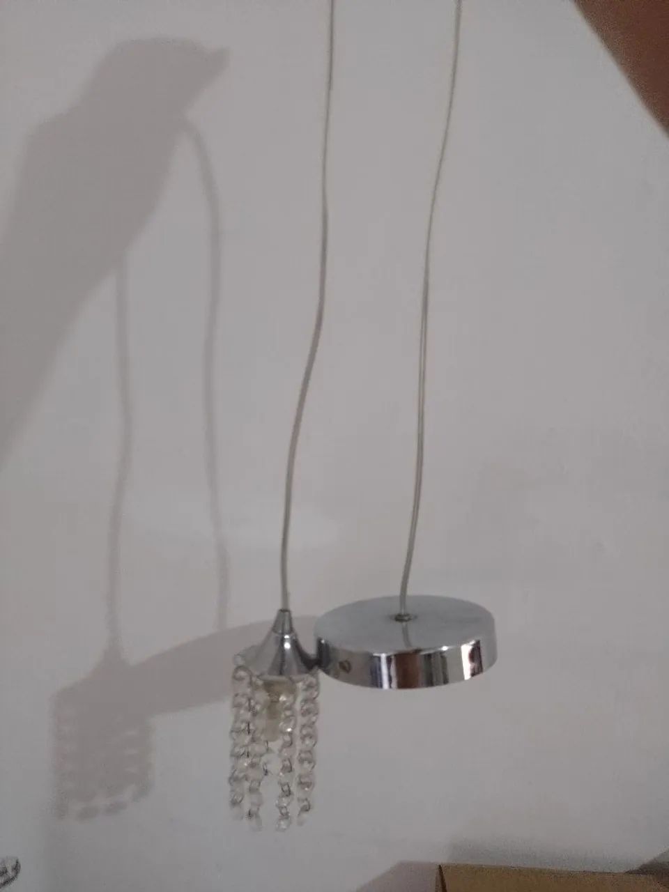 Pendente cristal cabo 60cm