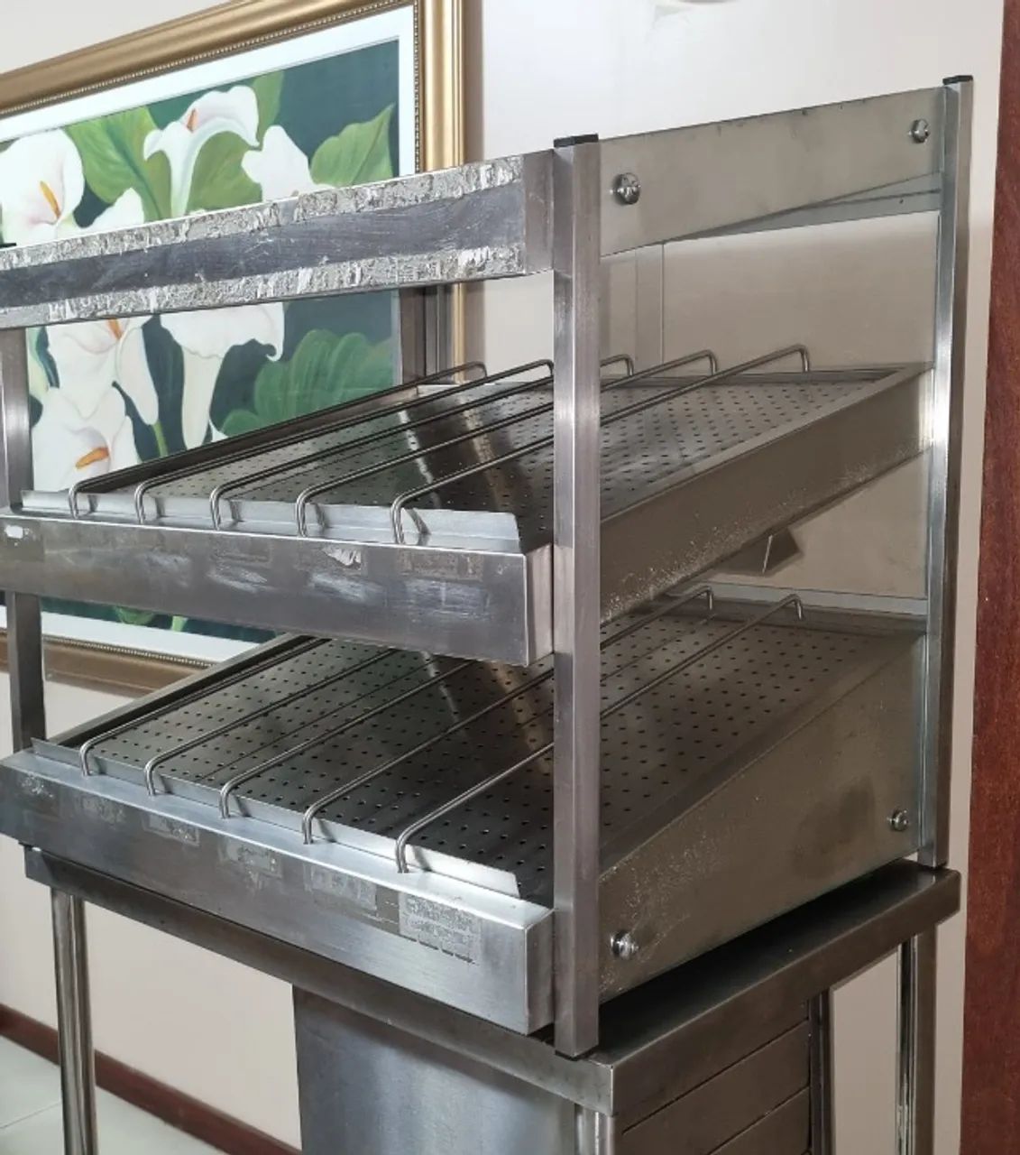  Estufa expositora de salgados em vidro e aço inox - Foto 3