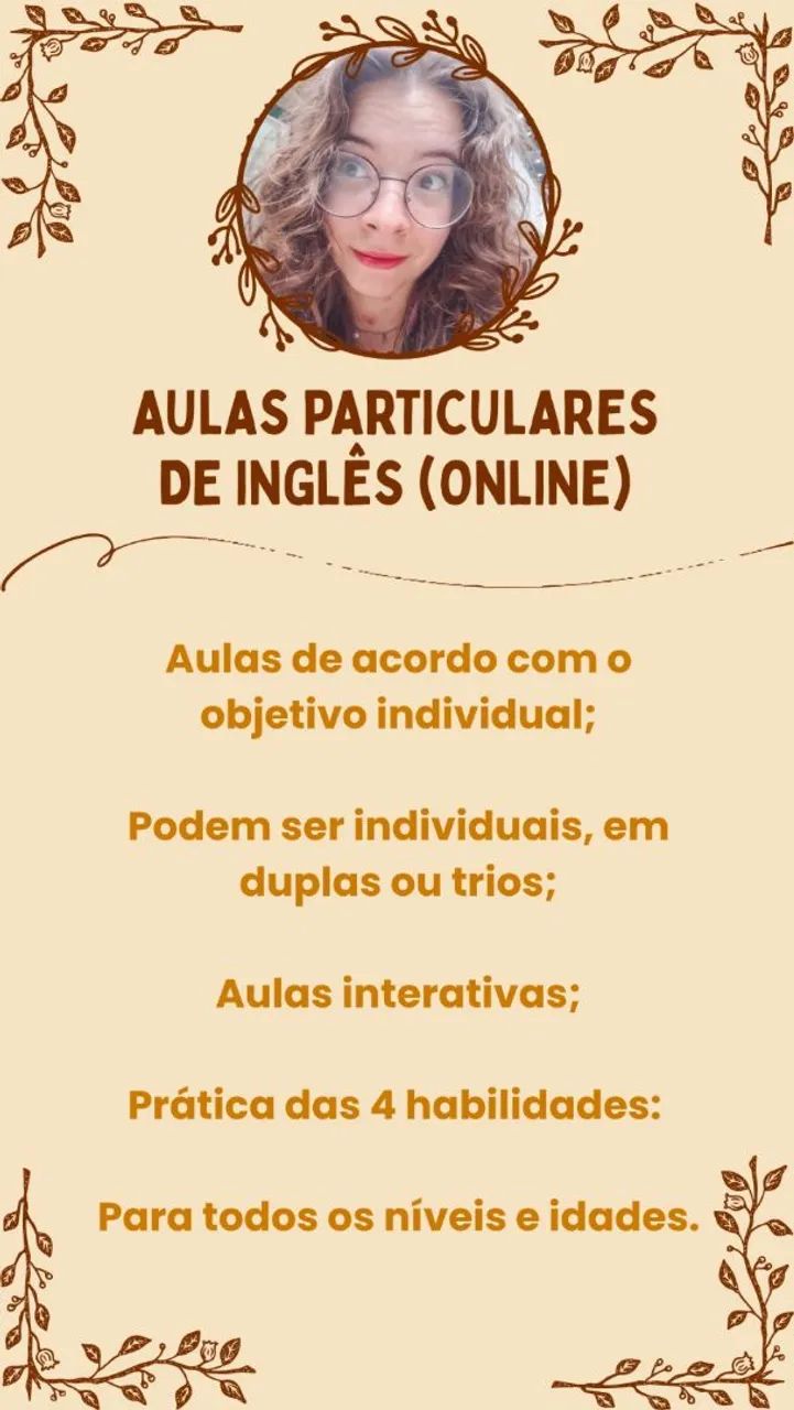 Aula de inglês/professora particular