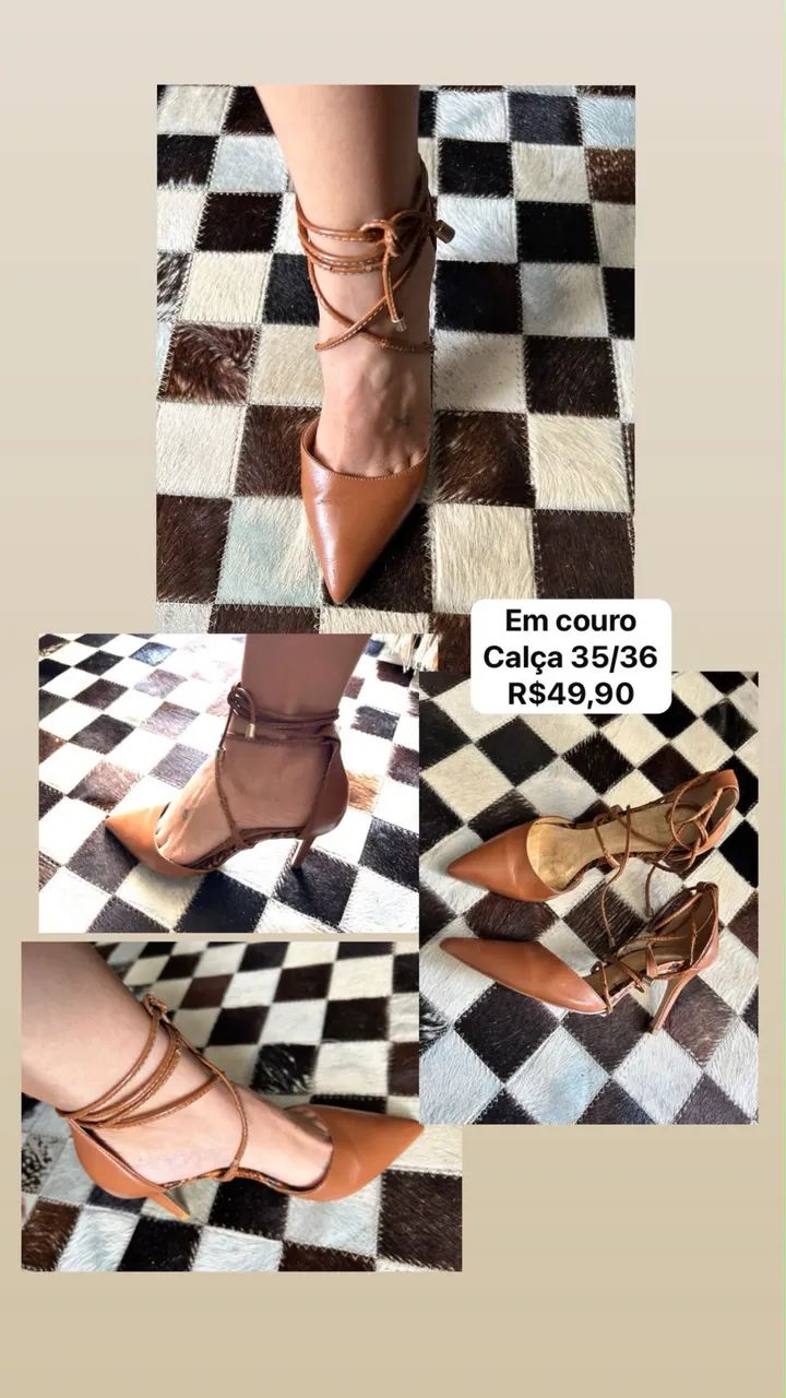 Sapato em couro legítimo 