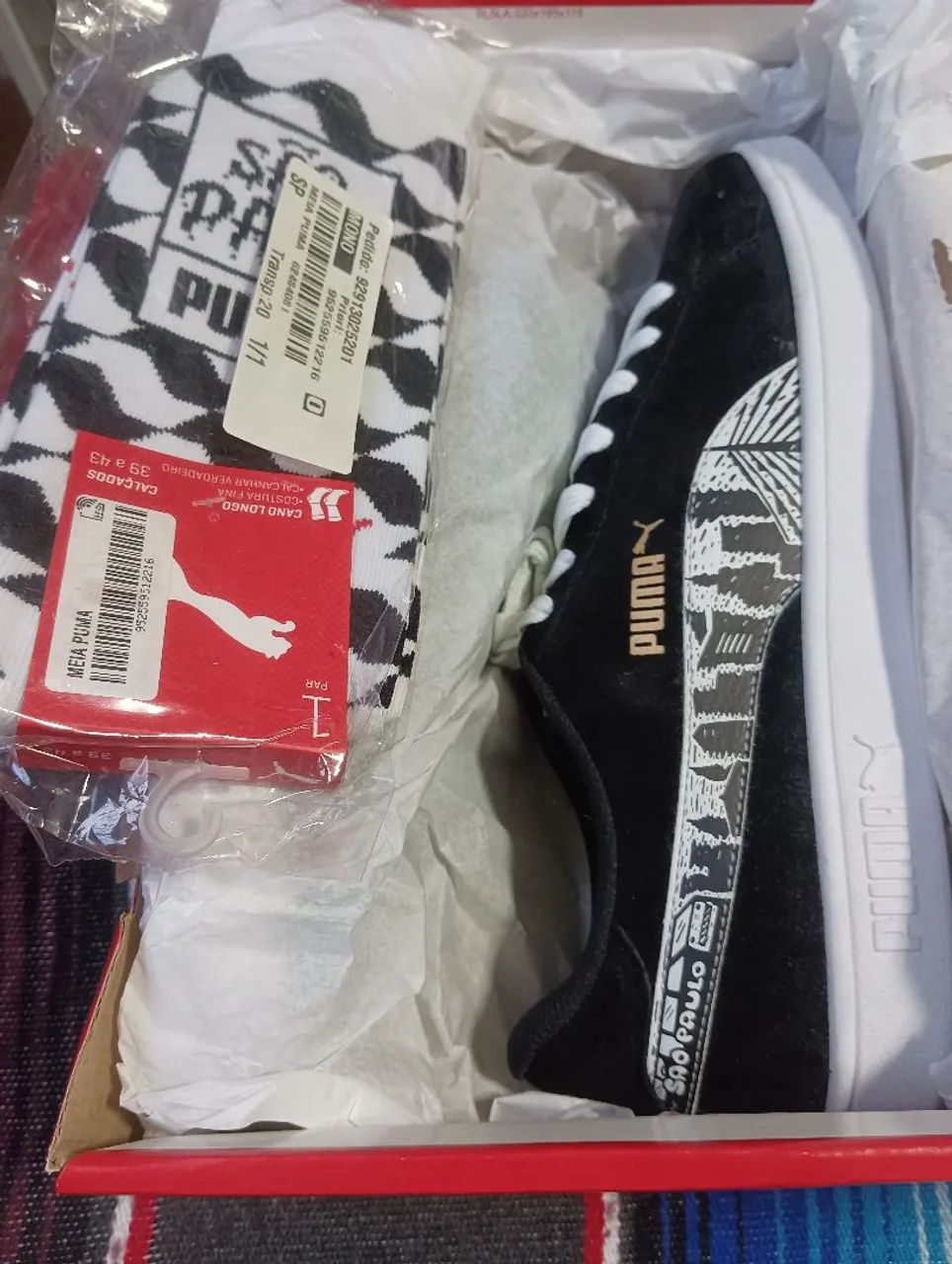 Conjunto Tenis Puma V2 SP BDP e meia Puma SP  - Foto 3