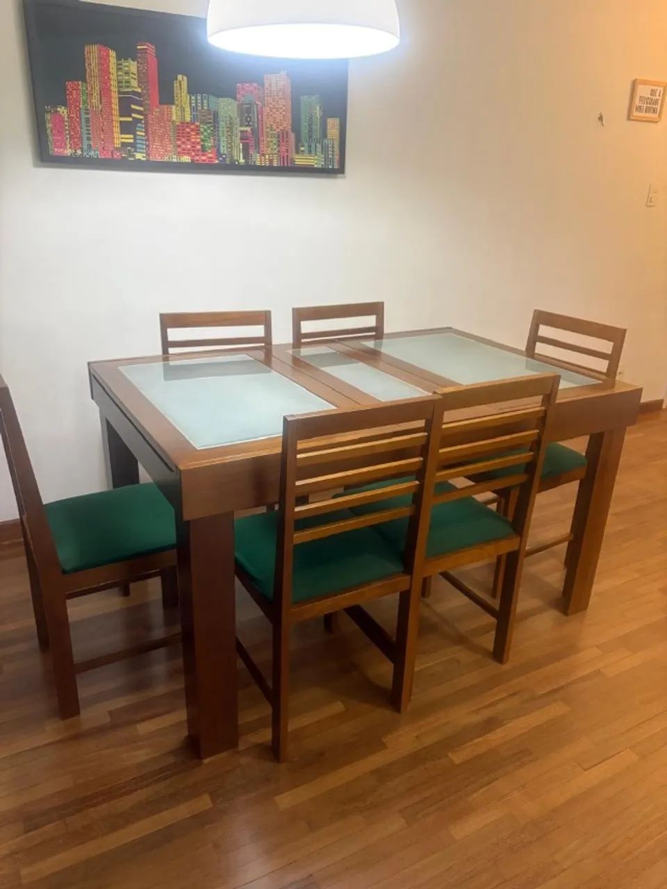 MESA DE JANTAR MADEIRA MACIÇA EXTENSÍVEL